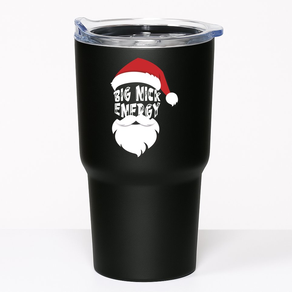 Big Nick Energy Funny Xmas Santa Hipster Tumbler