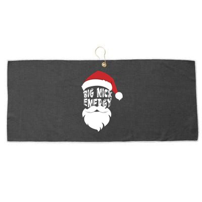 Big Nick Energy Funny Xmas Santa Hipster Large Microfiber Waffle Golf Towel