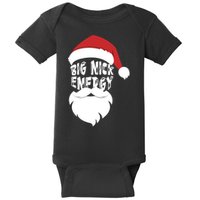 Big Nick Energy Funny Xmas Santa Hipster Baby Bodysuit