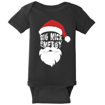 Big Nick Energy Funny Xmas Santa Hipster Baby Bodysuit