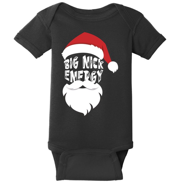 Big Nick Energy Funny Xmas Santa Hipster Baby Bodysuit