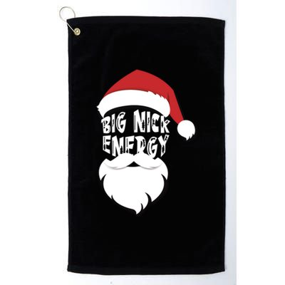 Big Nick Energy Funny Xmas Santa Hipster Platinum Collection Golf Towel