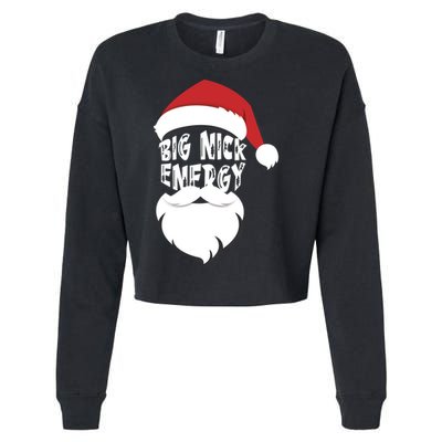 Big Nick Energy Funny Xmas Santa Hipster Cropped Pullover Crew