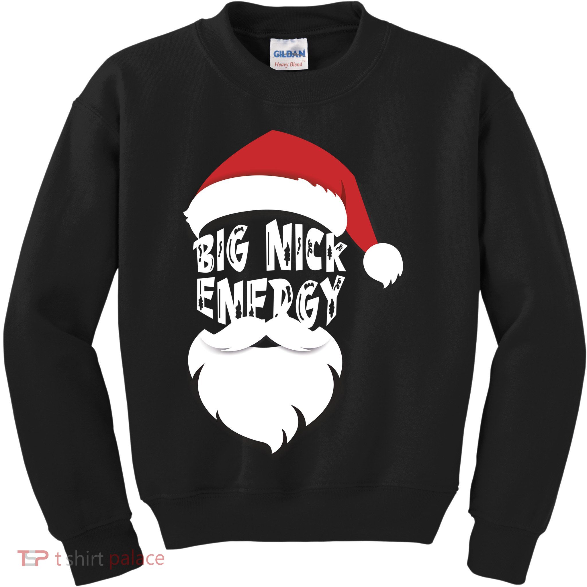 Big Nick Energy Funny Xmas Santa Hipster Kids Sweatshirt