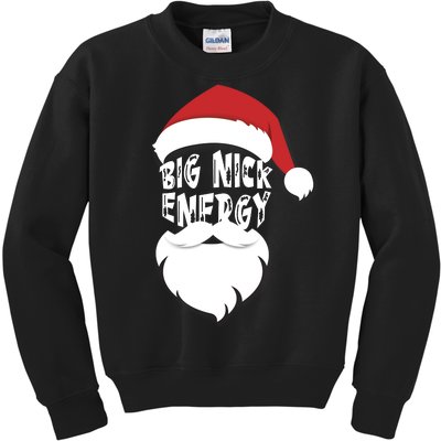 Big Nick Energy Funny Xmas Santa Hipster Kids Sweatshirt