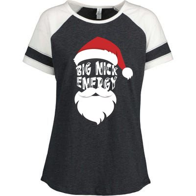 Big Nick Energy Funny Xmas Santa Hipster Enza Ladies Jersey Colorblock Tee