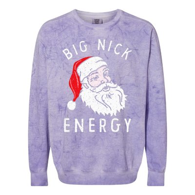 Big Nick Energy Funny Santa Christmas Family Matching  Colorblast Crewneck Sweatshirt