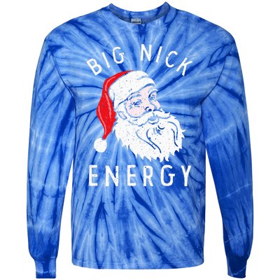 Big Nick Energy Funny Santa Christmas Family Matching  Tie-Dye Long Sleeve Shirt