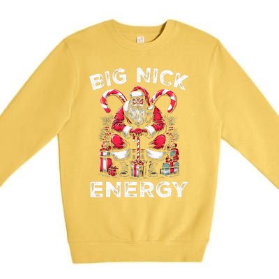 Big Nick Energy Funny Santa Claus Christmas  Premium Crewneck Sweatshirt