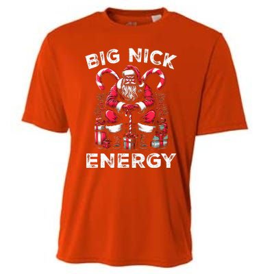 Big Nick Energy Funny Santa Claus Christmas  Cooling Performance Crew T-Shirt