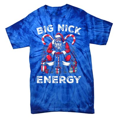 Big Nick Energy Funny Santa Claus Christmas  Tie-Dye T-Shirt