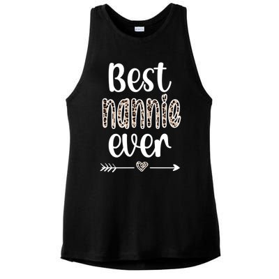 Best Nannie Ever Nannie Grandmother Nannie Grandma Funny Gift Ladies PosiCharge Tri-Blend Wicking Tank