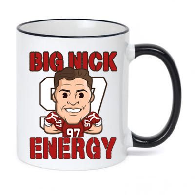 Big Nick Energy Nick 97 Football Player Bosa Fan 11oz Black Color Changing Mug