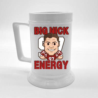 Big Nick Energy Nick 97 Football Player Bosa Fan Beer Stein