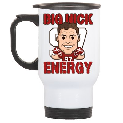 Big Nick Energy Nick 97 Football Player Bosa Fan Stainless Steel Travel Mug