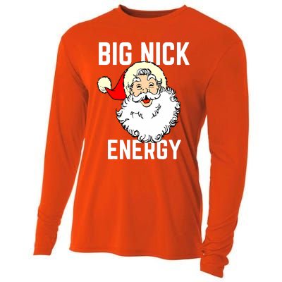 Big Nick Energy Funny Xmas Christmas Gift Cooling Performance Long Sleeve Crew