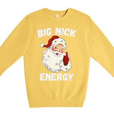 Big Nick Energy Santa Groovy Retro Vintage Premium Crewneck Sweatshirt