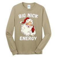 Big Nick Energy Santa Groovy Retro Vintage Tall Long Sleeve T-Shirt