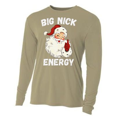 Big Nick Energy Santa Groovy Retro Vintage Cooling Performance Long Sleeve Crew