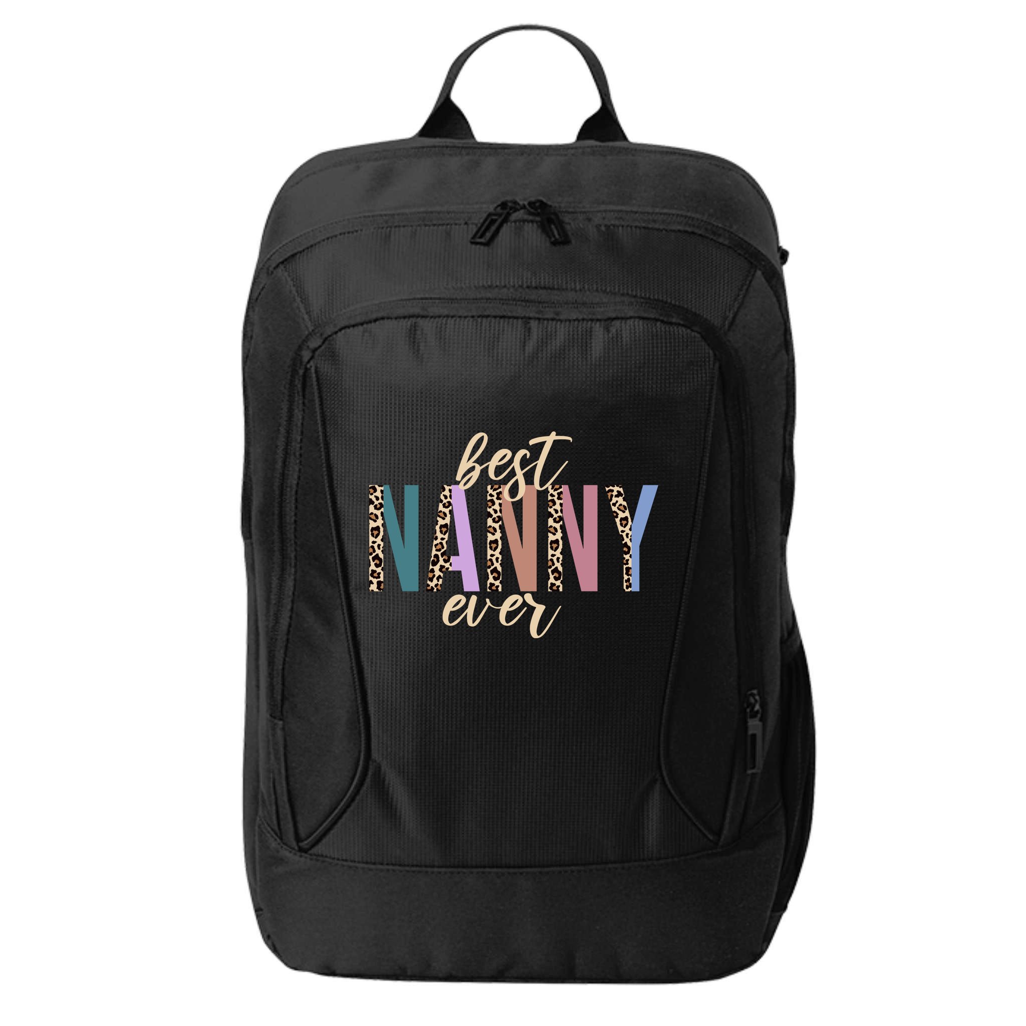 Best Nanny Ever Cheetah Cute Gift City Backpack