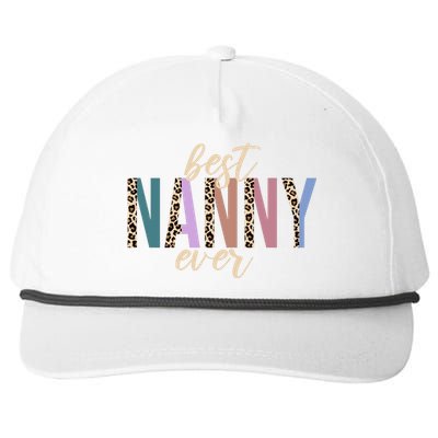 Best Nanny Ever Cheetah Cute Gift Snapback Five-Panel Rope Hat