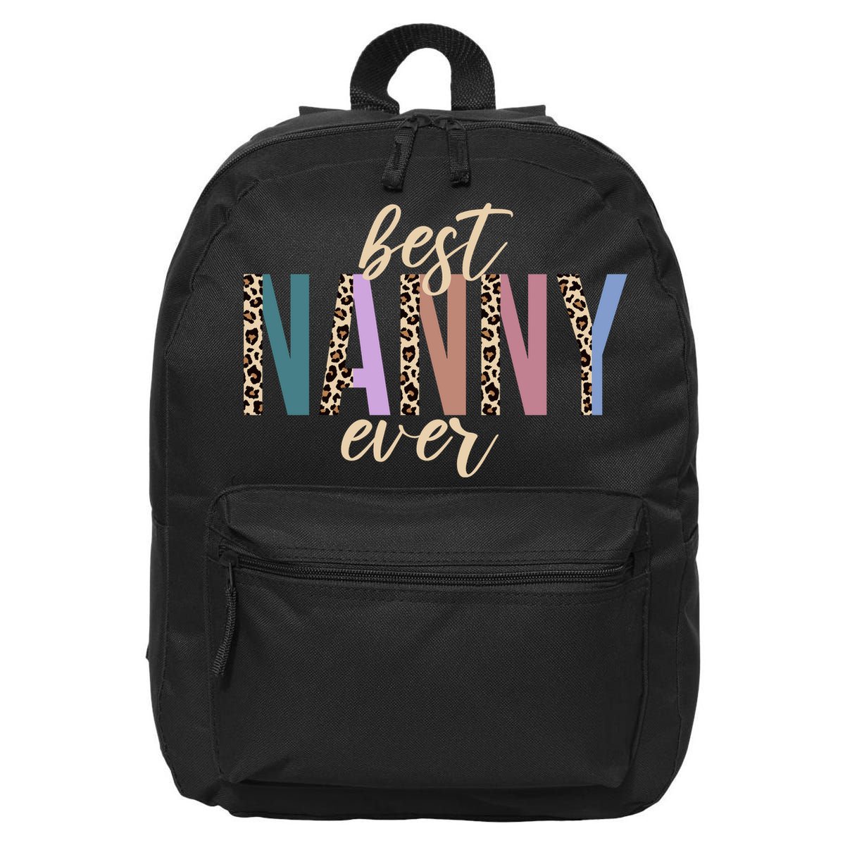 Best Nanny Ever Cheetah Cute Gift 16 in Basic Backpack