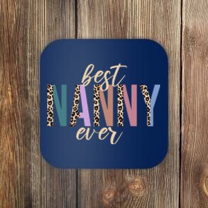 Best Nanny Ever Cheetah Cute Gift Coaster