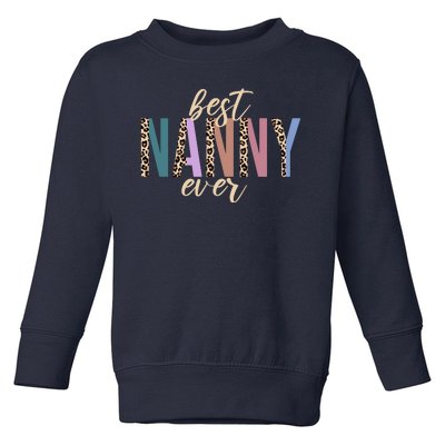 Best Nanny Ever Cheetah Cute Gift Toddler Sweatshirt