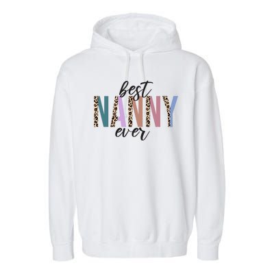 Best Nanny Ever Cheetah Cute Gift Garment-Dyed Fleece Hoodie