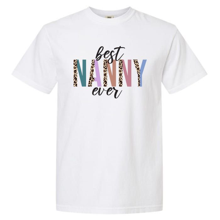 Best Nanny Ever Cheetah Cute Gift Garment-Dyed Heavyweight T-Shirt