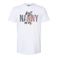 Best Nanny Ever Cheetah Cute Gift Softstyle® CVC T-Shirt