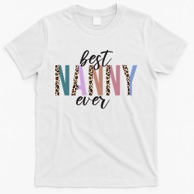Best Nanny Ever Cheetah Cute Gift T-Shirt