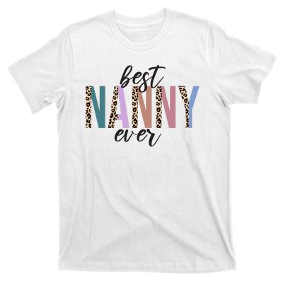 Best Nanny Ever Cheetah Cute Gift T-Shirt