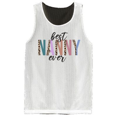 Best Nanny Ever Cheetah Cute Gift Mesh Reversible Basketball Jersey Tank