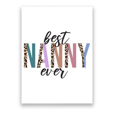 Best Nanny Ever Cheetah Cute Gift Poster