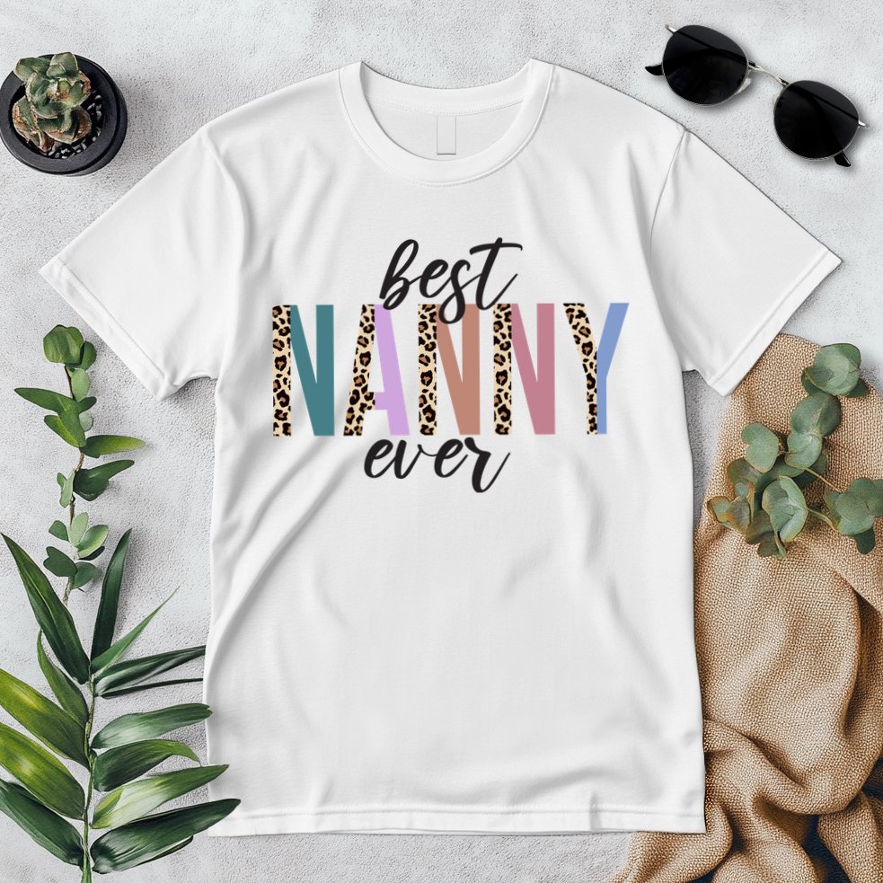 Best Nanny Ever Cheetah Cute Gift Premium T-Shirt