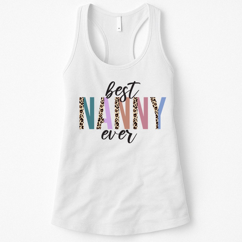 Best Nanny Ever Cheetah Cute Gift Womens Tank Top