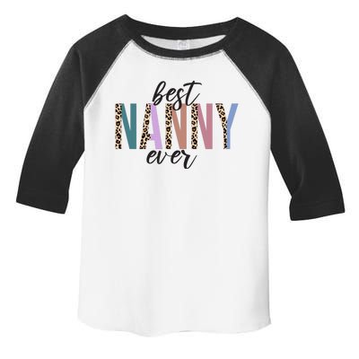 Best Nanny Ever Cheetah Cute Gift Toddler Fine Jersey T-Shirt