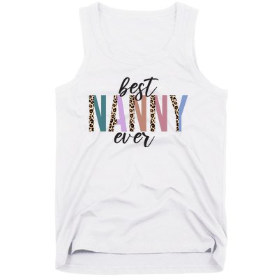 Best Nanny Ever Cheetah Cute Gift Tank Top