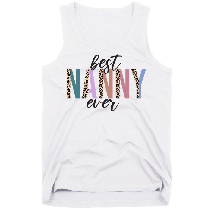 Best Nanny Ever Cheetah Cute Gift Tank Top