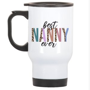 Best Nanny Ever Cheetah Cute Gift Stainless Steel Travel Mug