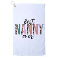 Best Nanny Ever Cheetah Cute Gift Platinum Collection Golf Towel