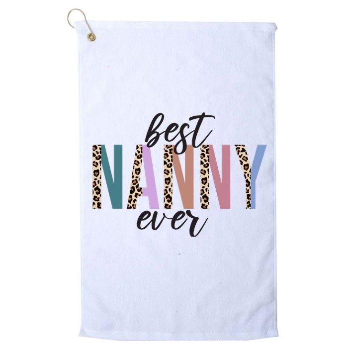 Best Nanny Ever Cheetah Cute Gift Platinum Collection Golf Towel