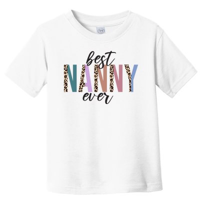 Best Nanny Ever Cheetah Cute Gift Toddler T-Shirt