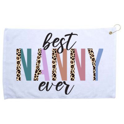 Best Nanny Ever Cheetah Cute Gift Grommeted Golf Towel