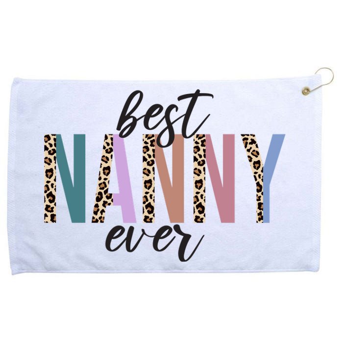 Best Nanny Ever Cheetah Cute Gift Grommeted Golf Towel