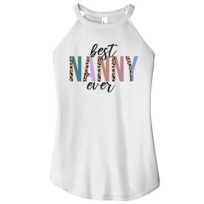 Best Nanny Ever Cheetah Cute Gift Women’s Perfect Tri Rocker Tank