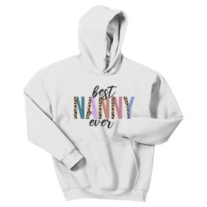 Best Nanny Ever Cheetah Cute Gift Kids Hoodie