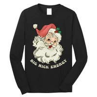 Big Nick Energy Santa Groovy Retro Long Sleeve Shirt