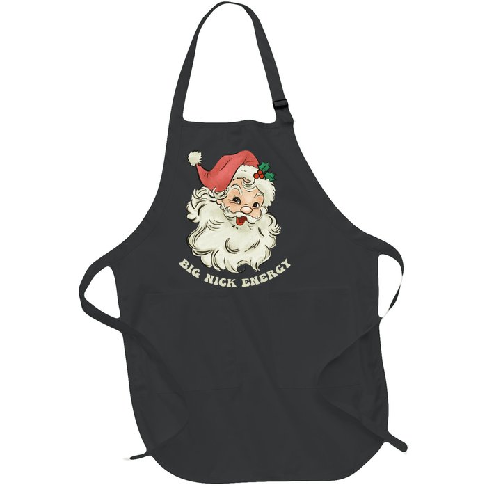 Big Nick Energy Santa Groovy Retro Full-Length Apron With Pockets